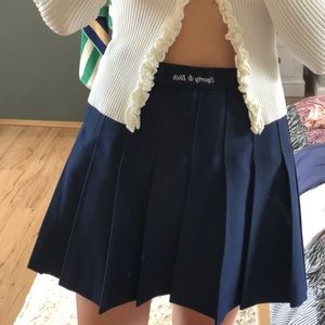 Sporty & Rich Pleated Tennis Mini Skirt